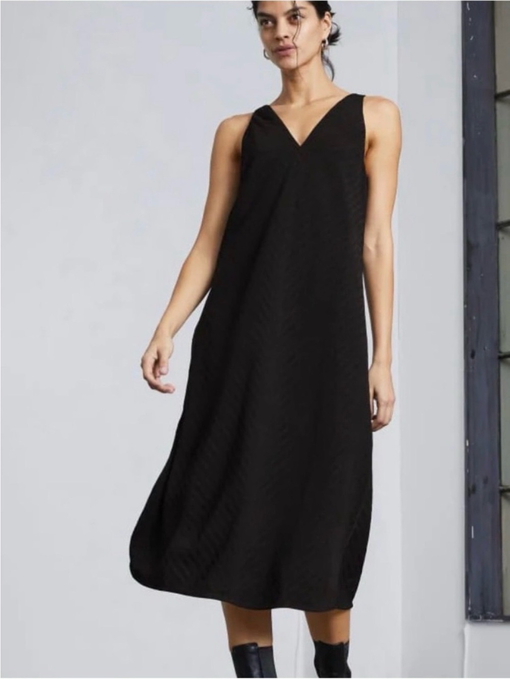Everlane the city striped midi dress size 6
